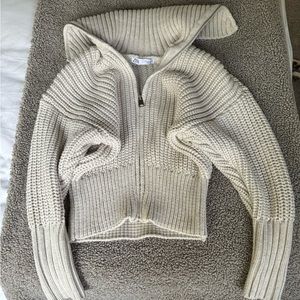 Zara knit zip up sweater